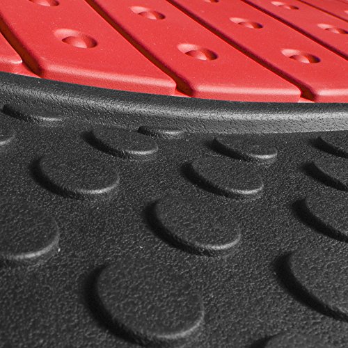 Heavy-Duty Red Truck Floor Mats, Universal Fit Set