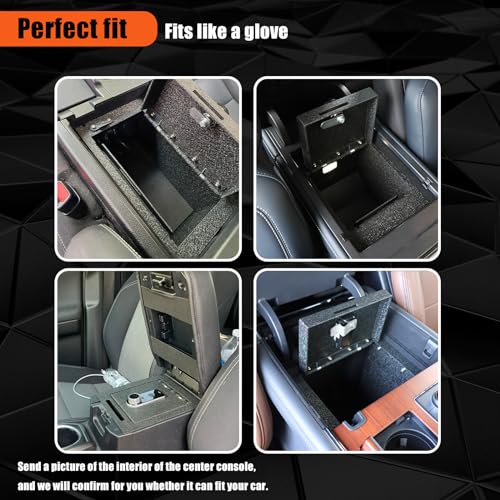 YOULAI Center Console Gun Safe for 2009-2018 Dodge Ram