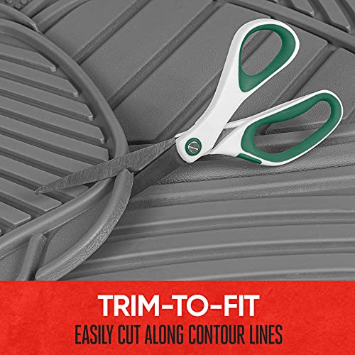 Motor Trend Heavy Duty Rubber Floor Mats, Gray