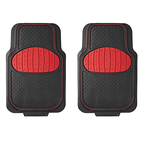 Heavy-Duty Red Truck Floor Mats, Universal Fit Set