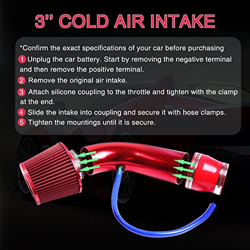 AICARS 3" Universal Cold Intake Pipe - High Flow