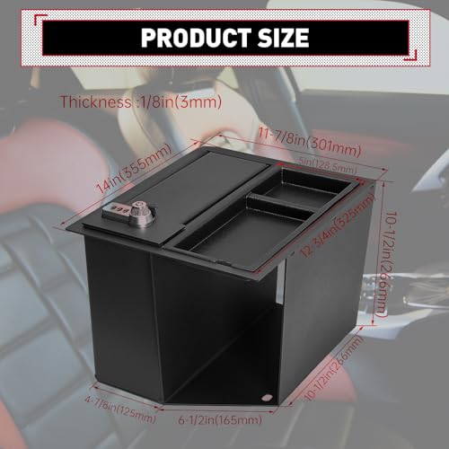 Toyota Tundra Console Gun Safe Box Steel Replacement