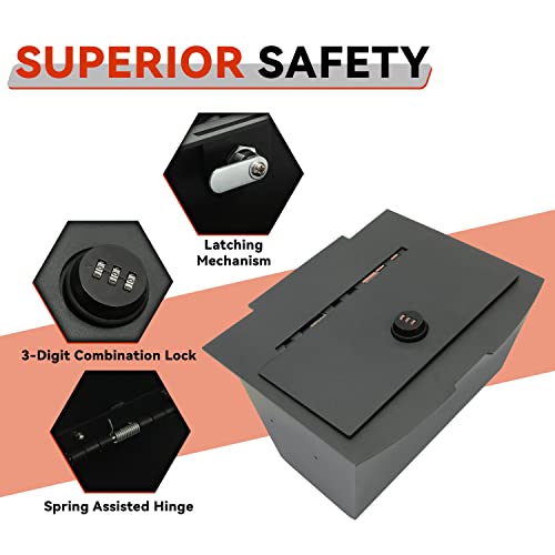 HECASA Gun Safe Vault for Dodge Ram Storage Box