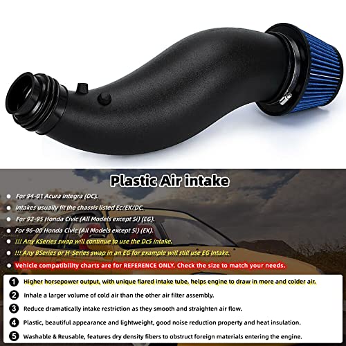 High Flow Cold Air Intake Pipe Kit for Honda & Acura Trucks