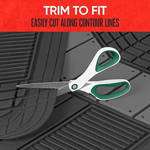 DualFlex™ Rubber Floor Mats for Truck - Waterproof, Sporty, Gray