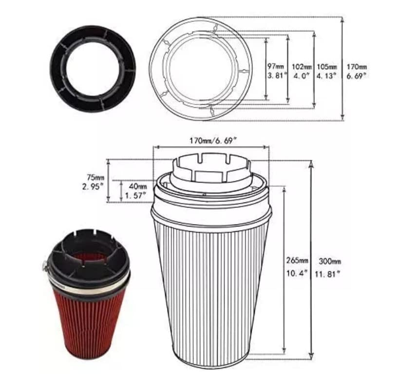 4" Cold Air Intake System with Heat Shield