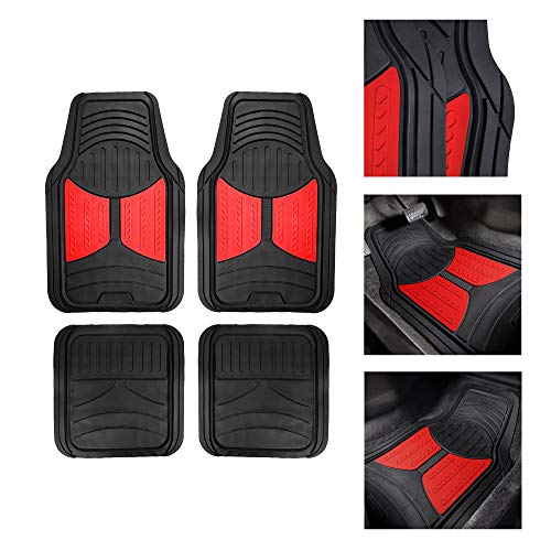 Monster Eyes Red Rubber Floor Mats - Universal Fit