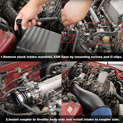 High Flow Cold Air Intake Pipe Kit for Honda & Acura Trucks
