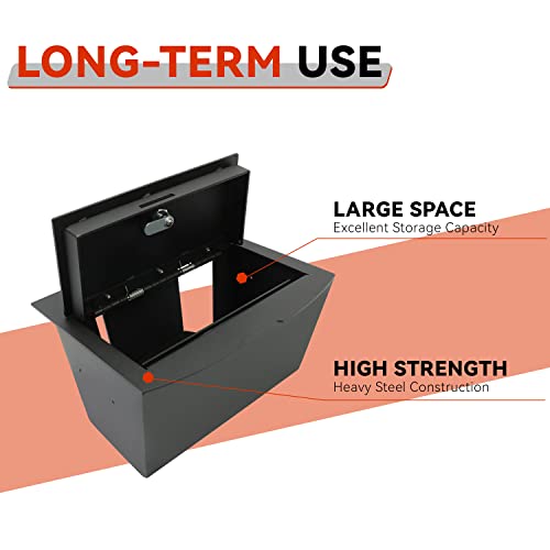 HECASA Gun Safe Vault for Dodge Ram Storage Box