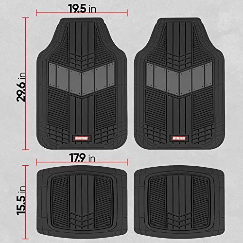 DualFlex™ Rubber Floor Mats for Truck - Waterproof, Sporty, Gray
