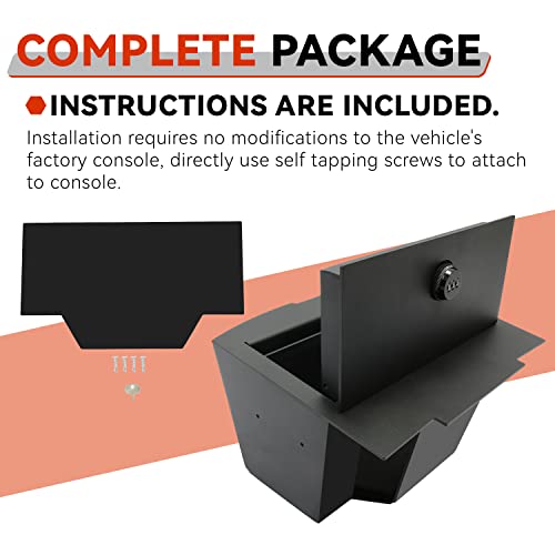 HECASA Gun Safe Vault for Dodge Ram Storage Box