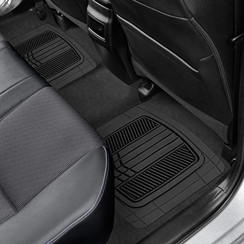 DualFlex™ Rubber Floor Mats for Truck - Waterproof, Sporty, Gray
