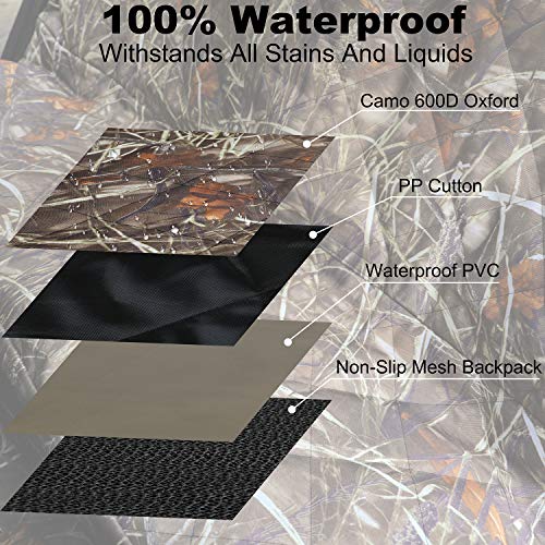 KIMHY Camo Dog Seat Cover with Storage - Waterproof