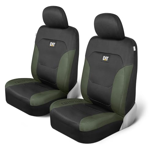 Cat® Flexfit Seat Covers - Black with Green Trim