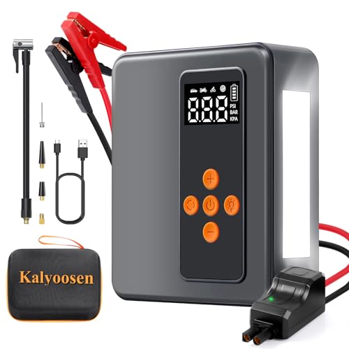 Portable Jump Starter with Air Compressor, 8000A, 32000mAh