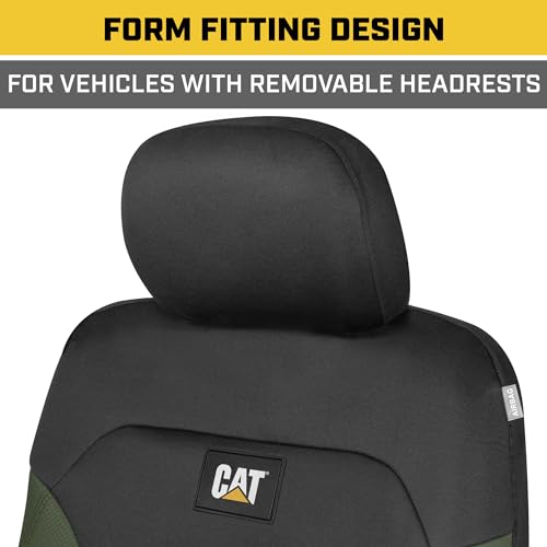 Cat® Flexfit Seat Covers - Black with Green Trim