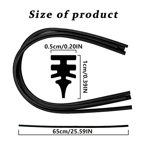4 Pack Adjustable Windshield Wiper Blade Refills, Silicone Strips