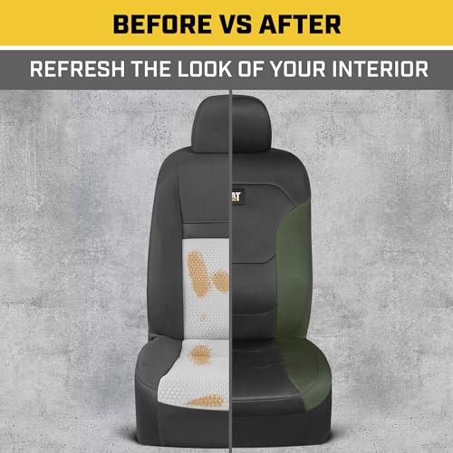 Cat® Flexfit Seat Covers - Black with Green Trim