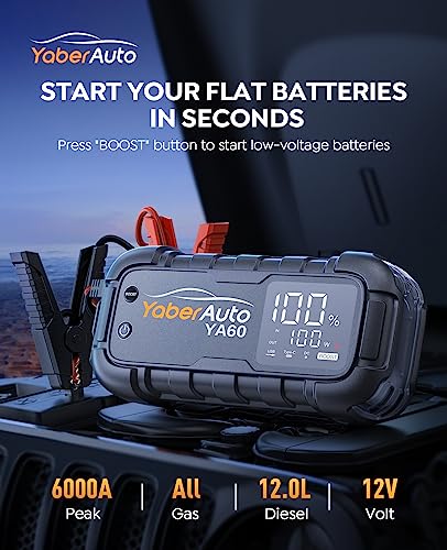 YaberAuto 6000A Portable Car Jump Starter Kit