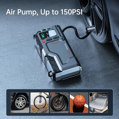 5-in-1 Jump Starter with Air Compressor - 2500A