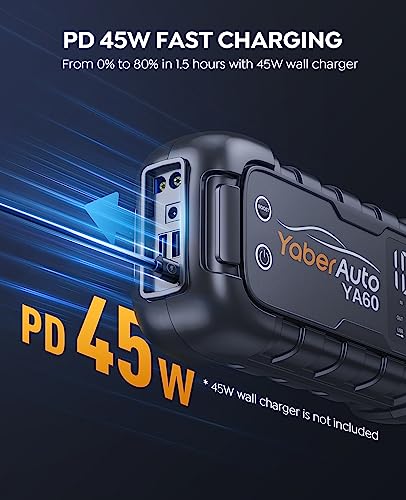 YaberAuto 6000A Portable Car Jump Starter Kit