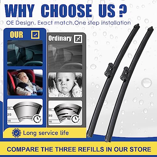 2014-2018 Chevy Silverado GMC Sierra Wiper Blades Set