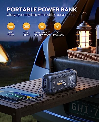 YaberAuto 6000A Portable Car Jump Starter Kit