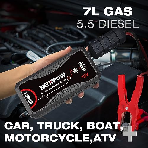 NEXPOW Car Jump Starter 1500A Peak for Trucks