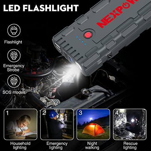 NEXPOW 2000A Car Jump Starter with USB Charge