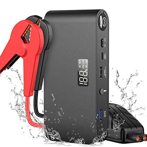 Portable 1600A Battery Jump Starter with Jumper Cables