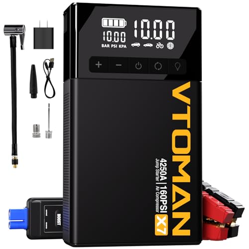 VTOMAN X7 Jump Starter with Air Compressor, 4250A Booster