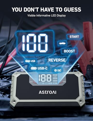 AstroAI 2000A Jump Starter for Trucks, LED Screen
