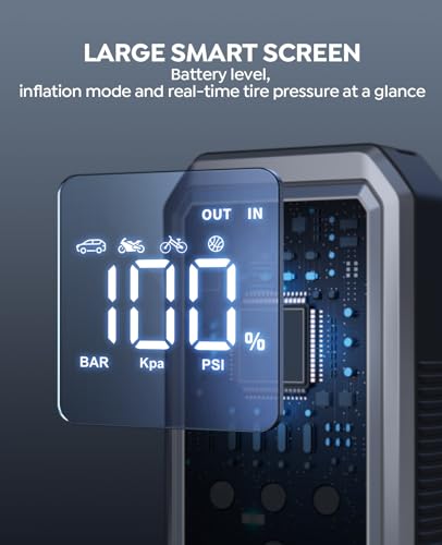 YaberAuto Portable Car Jump Starter with Air Compressor