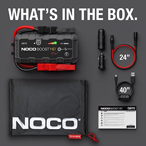 NOCO Boost HD GB70 2000A Car Battery Jump Starter
