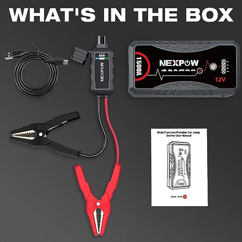 NEXPOW Car Jump Starter 1500A Peak for Trucks