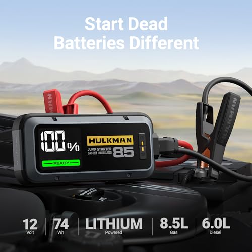 HULKMAN Alpha85 Smart Jump Starter for Trucks - Powerful Booster Pack