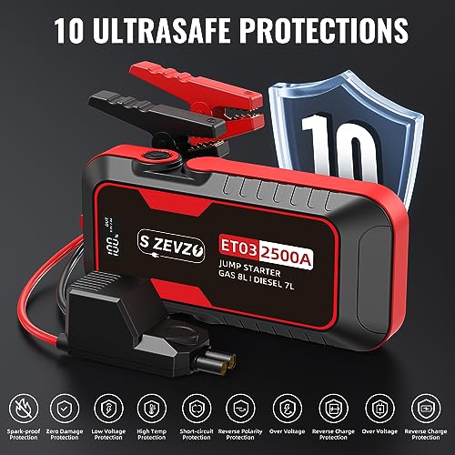 S ZEVZO ET03 2500A Jump Starter for Trucks