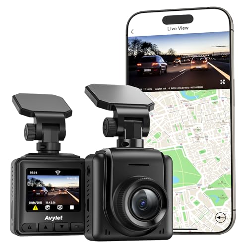 Wi-Fi Dash Cam with GPS, Night Vision, Loop Recording