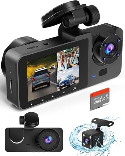 4K Front and Rear Car Dash Camera, Super Night Vision