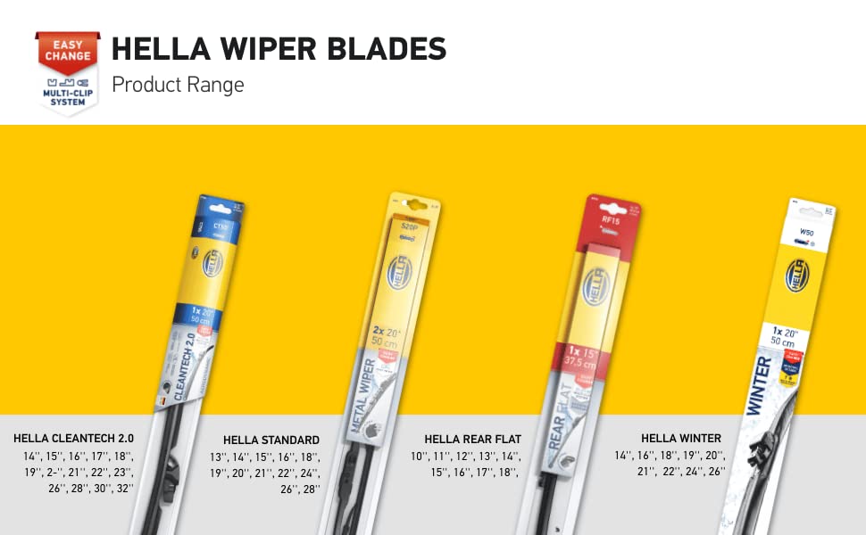 Pair of HELLA Standard Wiper Blades - 11