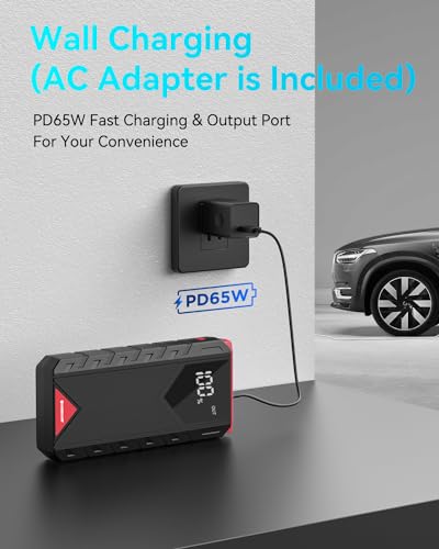 SHINEGIANT 2000A Car Jump Starter for Up to 9.0L Gas Diesel