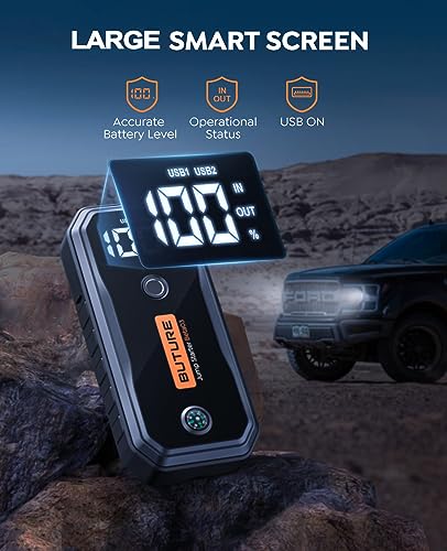 BUTURE 5000A Portable Car Jump Starter - All Gas/10L Diesel