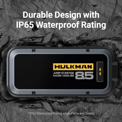 HULKMAN Alpha85 Smart Jump Starter for Trucks - Powerful Booster Pack