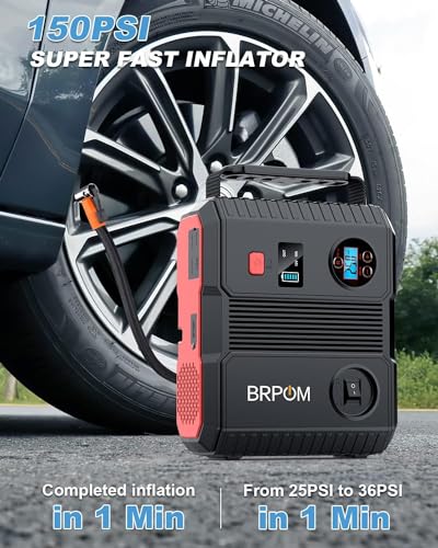 Portable Car Jump Starter with Air Compressor 150PSI