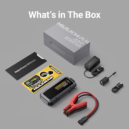HULKMAN Alpha85 Smart Jump Starter for Trucks - Powerful Booster Pack