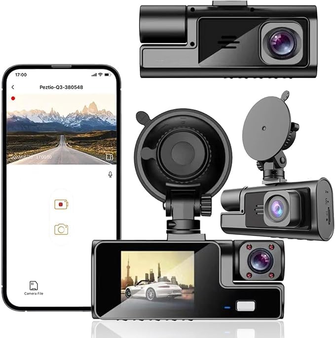 1080P FHD Dash Cam for Cars with Wide Angle