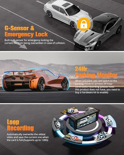 Truck Dash Camera 8K Full UHD Front/Rear Inside