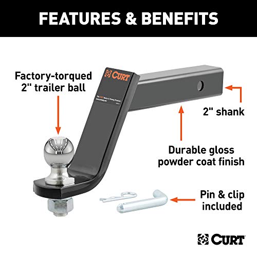 CURT 45064 Lifted Truck Hitch Mount, 2-Inch Ball
