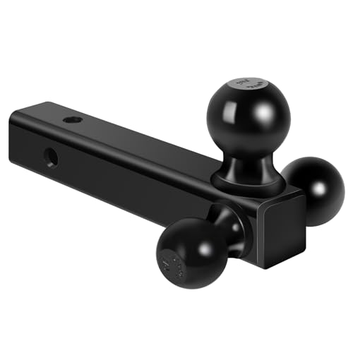 MaxxHaul Triple Ball Mount for Truck Hitch - Black