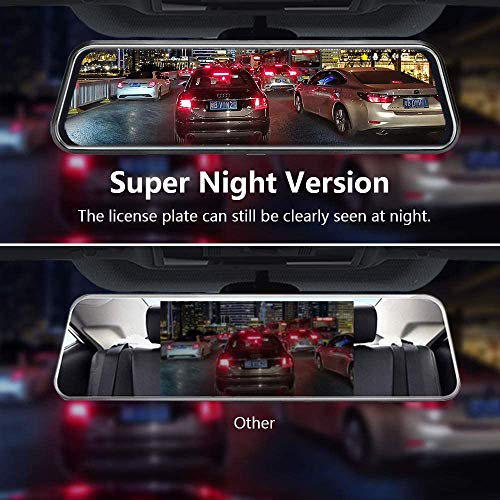 10" Mirror Dash Cam Night Vision 1080P FHD